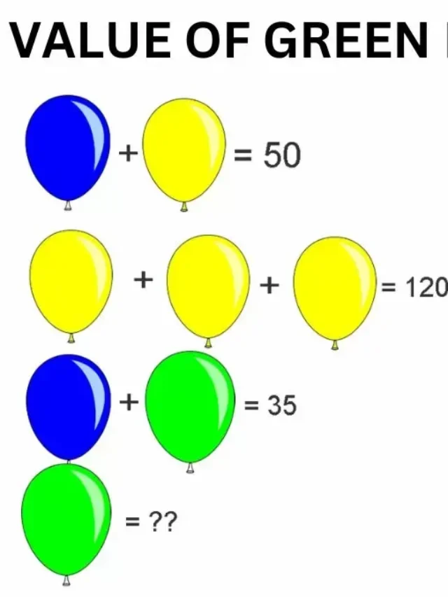 IQ Brain Teaser What's 1 Green Balloon Worth Test Your Math Skills in 5 Seconds!